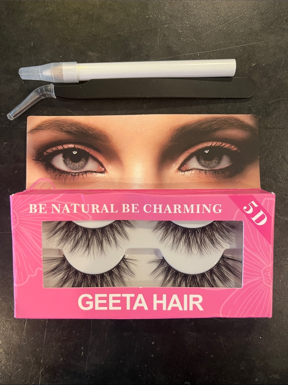Faux Lashes Two Pack Voluminous Natural Black with Application Tools NWT